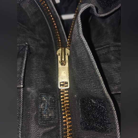 Vintage Carhartt Mens Quilted black chore coat XL 48 Regular - Picture 10 of 16